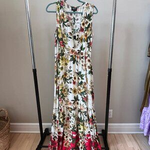 Womans Eci Floral Button Up dress